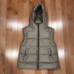 Tan hooded vest